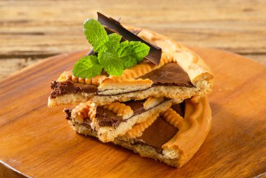 çikolata crostata dilim