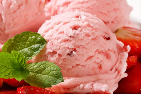 Aardbei sorbet — Stockfoto