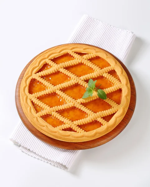 Linzer aprikos tårta — Stockfoto