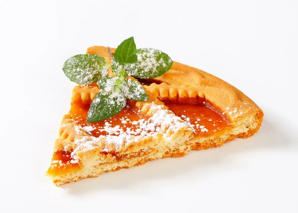 Lattice bijgevuld abrikoos tart — Stockfoto