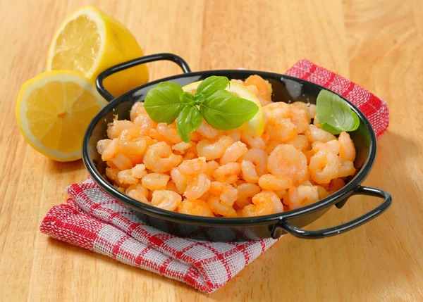 Pan fried shrimps — Stock Photo, Image