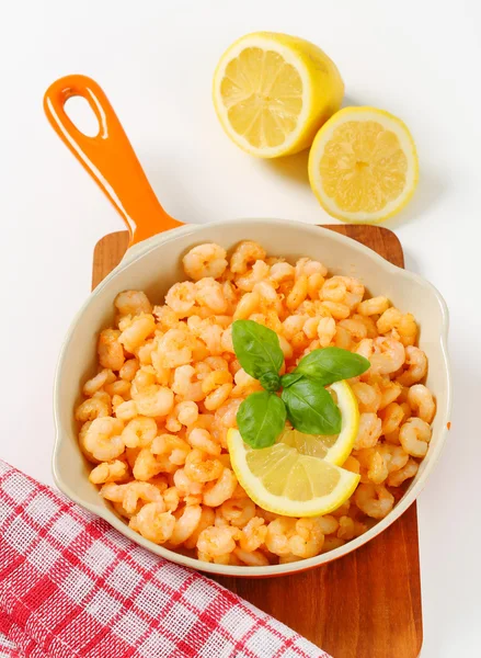 Pan fried shrimps — Stock Photo, Image