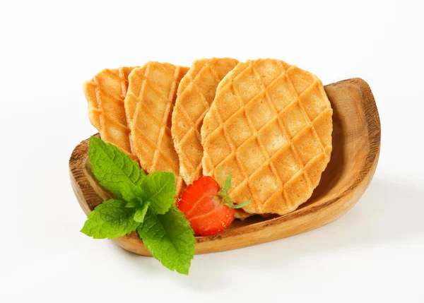 Biscoitos waffle manteiga — Fotografia de Stock