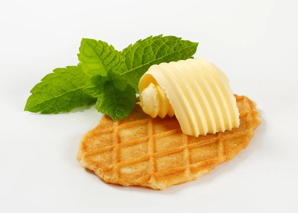 Tereyağı waffle kurabiye — Stok fotoğraf