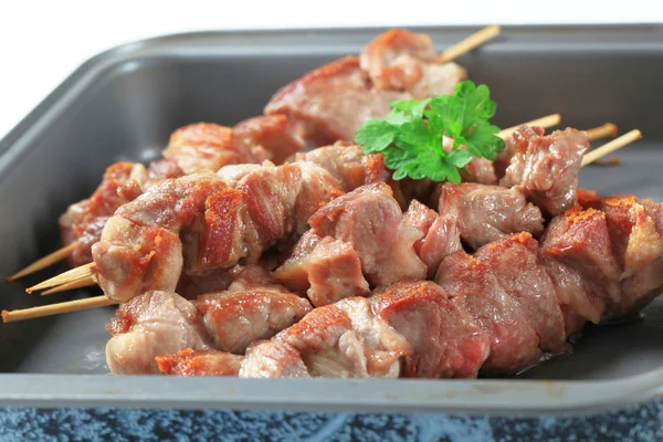 Brochetas de cerdo — Foto de Stock