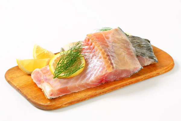 Raw carp fillets — Stock Photo, Image