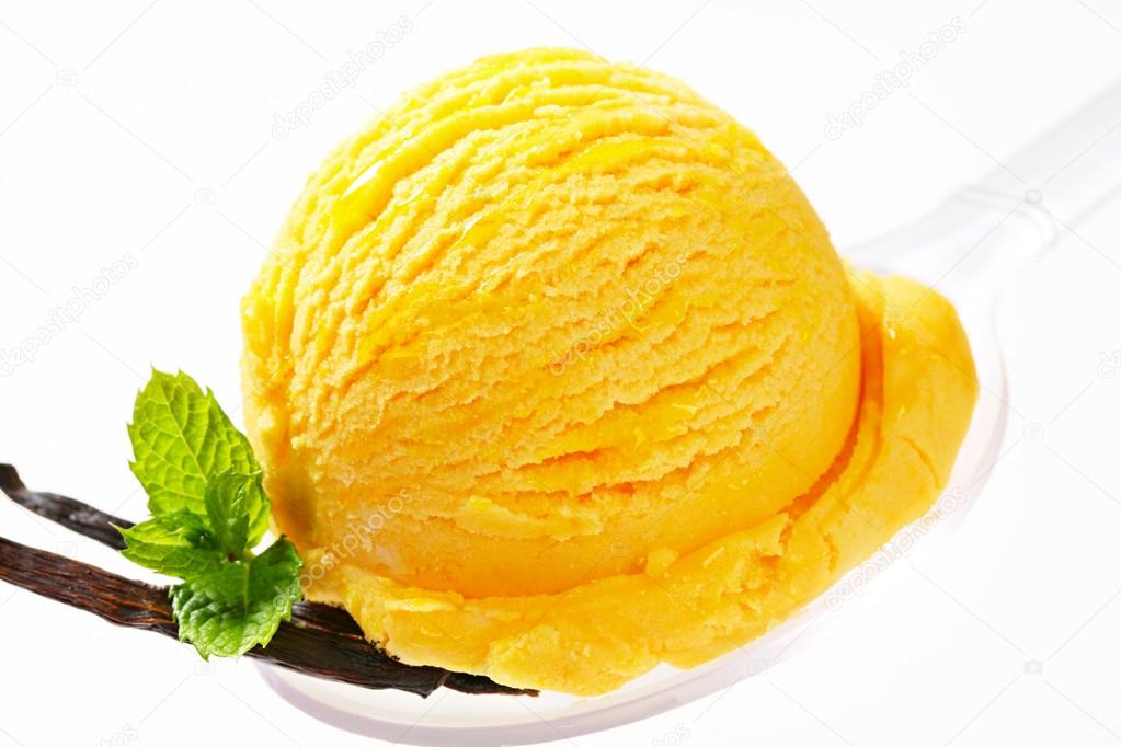 Yellow ice cream