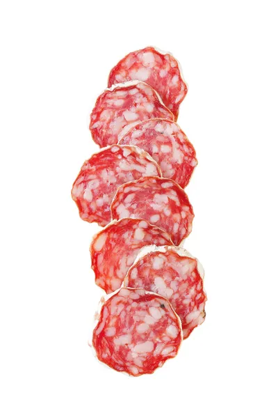 Sliced French dry sausage — Stock Photo, Image