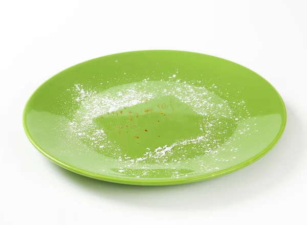Green plate — Stock Photo, Image