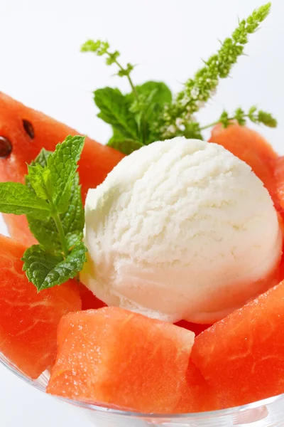 Fehér görögdinnye ice-cream — Stock Fotó