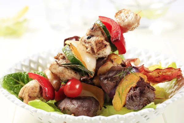Kebabs de Shish grelhados — Fotografia de Stock