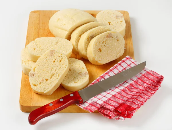 Czech cuisine - Raised bread dumplings — Stock Photo, Image