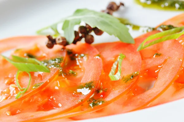 Carpaccio van tomaat — Stockfoto