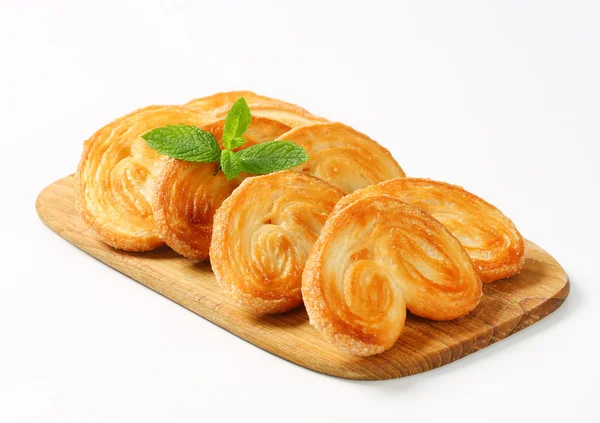 Palmiers - puff pastry cookies — Stock Photo, Image