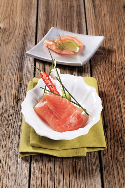 Antipasti di salmone — Foto Stock