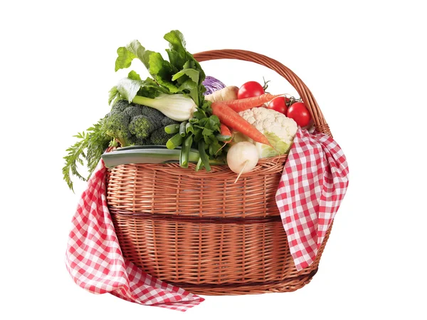 Fresh vegetables in a basket — Stock Photo, Image