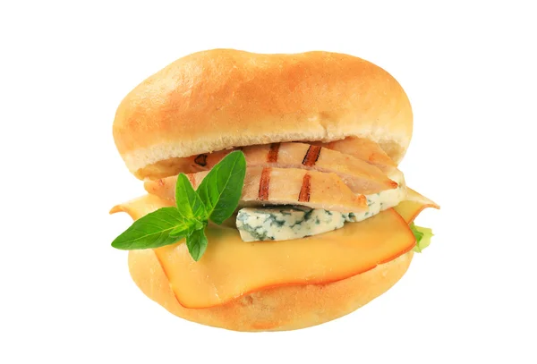 Sandwich au poulet et fromage — Photo