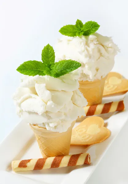 White ice cream cones Stock Picture