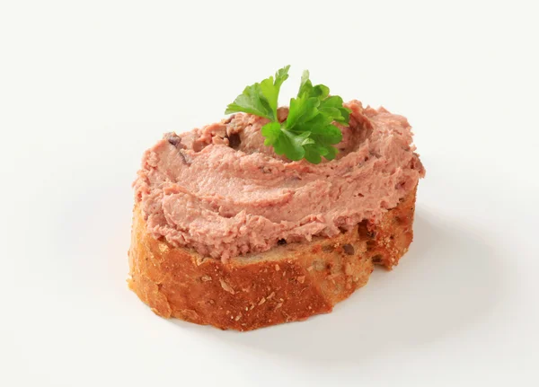 Paté canapé — Stockfoto