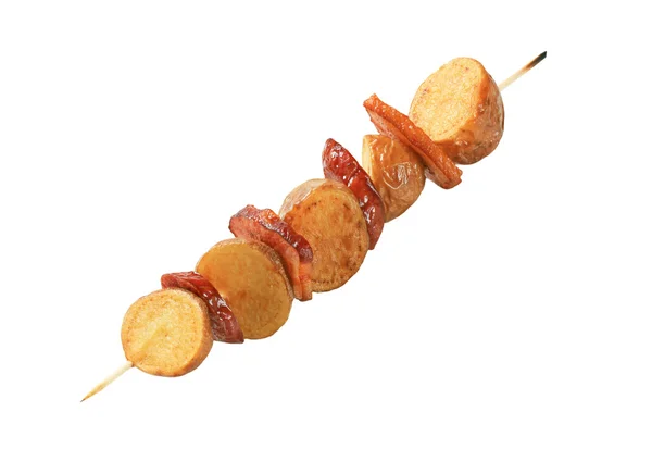 Potato and bacon skewer — Stock Photo, Image