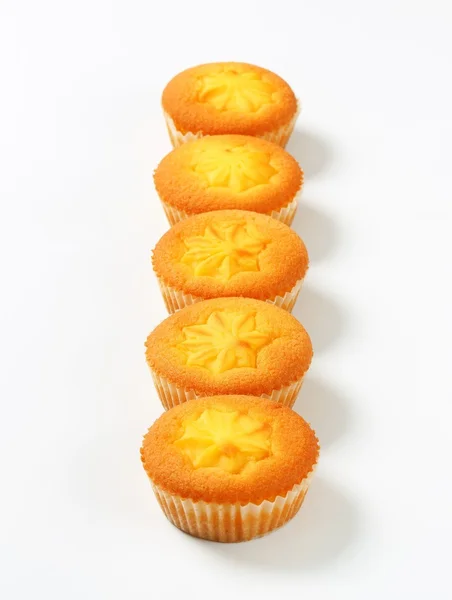 Pudding filled cupcakes — Stock Photo, Image