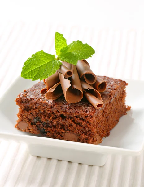 Brownie de chispas de chocolate — Foto de Stock