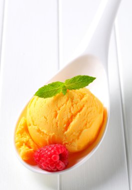 Sarı dondurma kaşık