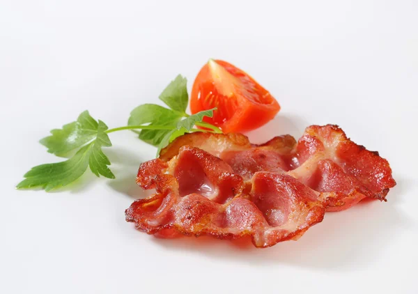 Krokante segment van bacon — Stockfoto