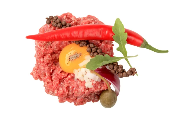 Tatarský biftek ingredience — Stock fotografie