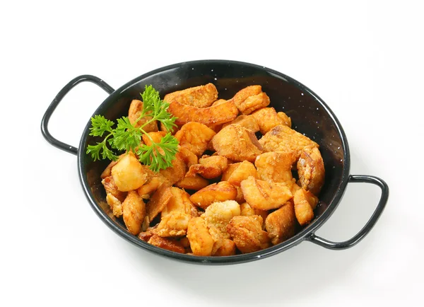 Chicharrones de cerdo fritos crujientes — Foto de Stock