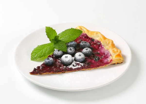 Slice of blueberry tart — Stock Photo, Image