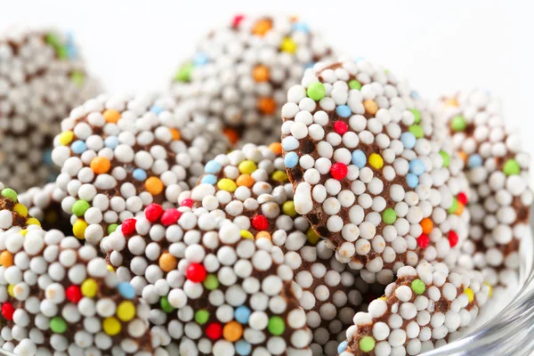 Chocolate sprinkle cookies — Stock Photo, Image