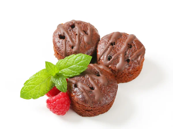 Mini chocolate cakes — Stock Photo, Image