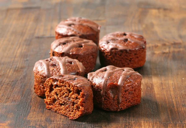 Mini chocolate cakes — Stock Photo, Image