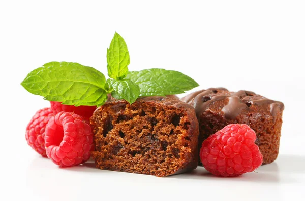 Mini chocolate cakes Stock Photo