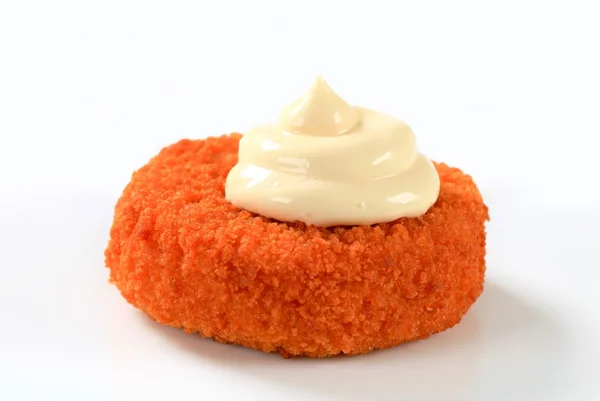 Fried cheese with mayonnaise — Stock Photo, Image
