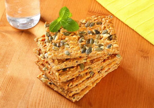 Cracker di cheddar di semi di zucca — Foto Stock