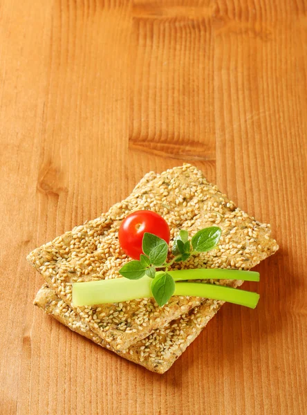 Sesame seed crackers — Stock Photo, Image