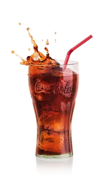 Всплеск кока-колы — стоковое фото