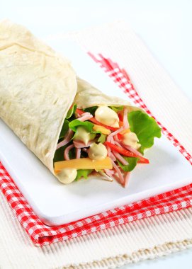 kolay jambon ve peynir şal