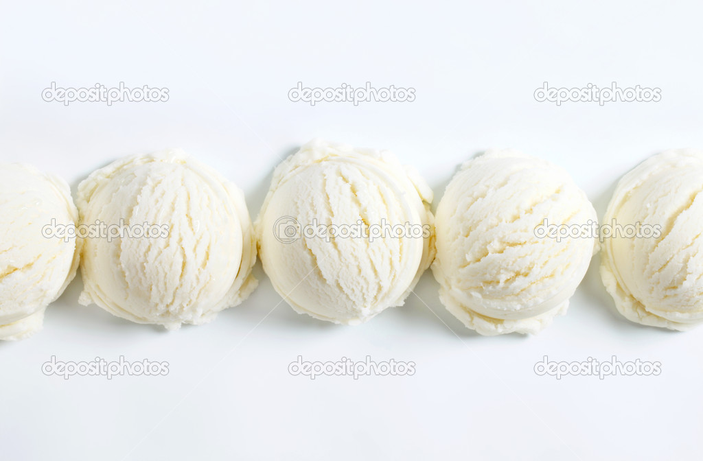 Scoops of white ice cream 