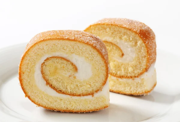 Slices of Swiss roll — Stock Photo, Image