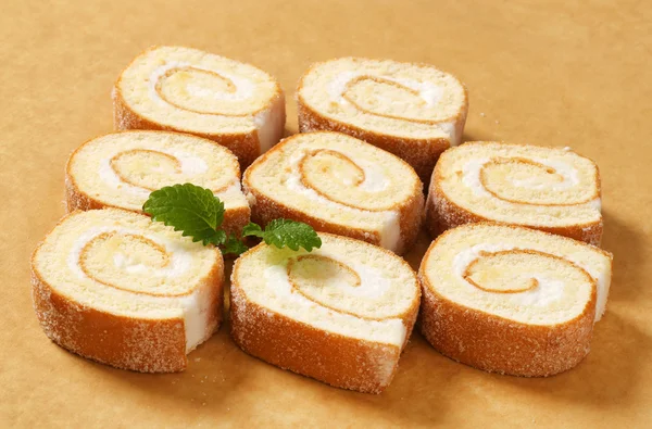Slices of Swiss roll — Stock Photo, Image