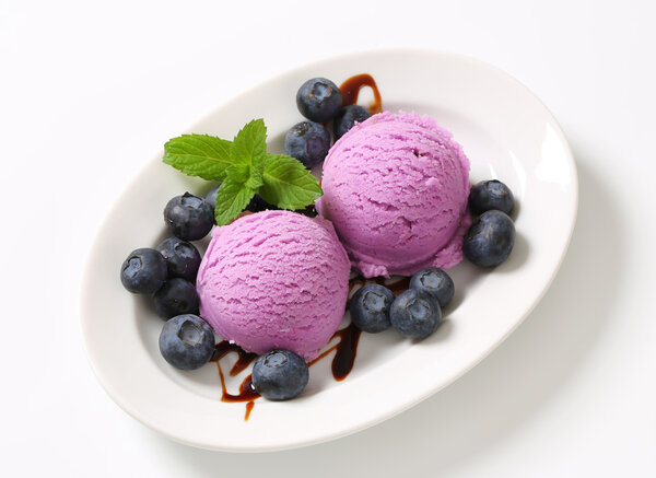 Blueberry ice cream