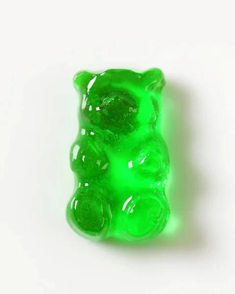 Zielony gummy bear — Zdjęcie stockowe