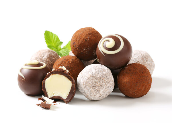 Chocolate truffles and pralines