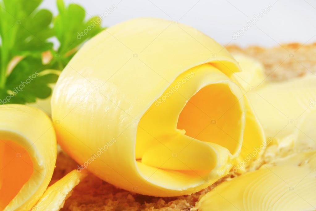Fresh butter on bread