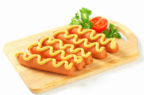 Frankfurters with mustard