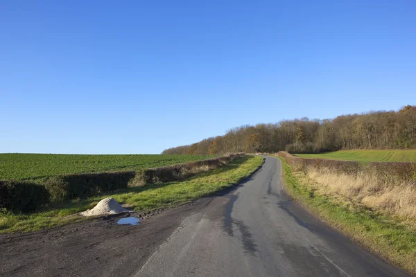 Road and rock salt — Stock Photo, Image