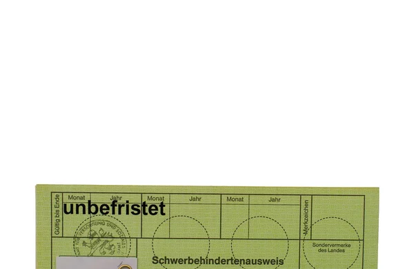 Ausweis für Behinderte — Stockfoto